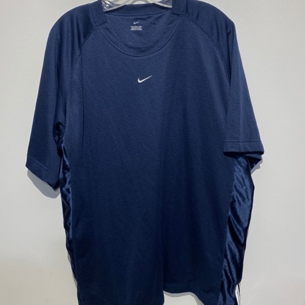 Nike Men's Navy Blue Short Sleeve Jersey Basketball T-Shirt Size XL